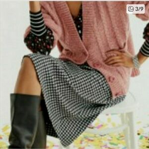 80's Vintage Pendleton virgin wool houndstooth  skirt